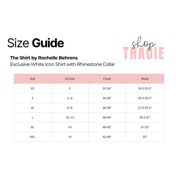 THE SHIRT BY ROCHELLE BEHRENS Exclusive White Icon Shirt With Rhinestone Collar - Picture 3 of 9